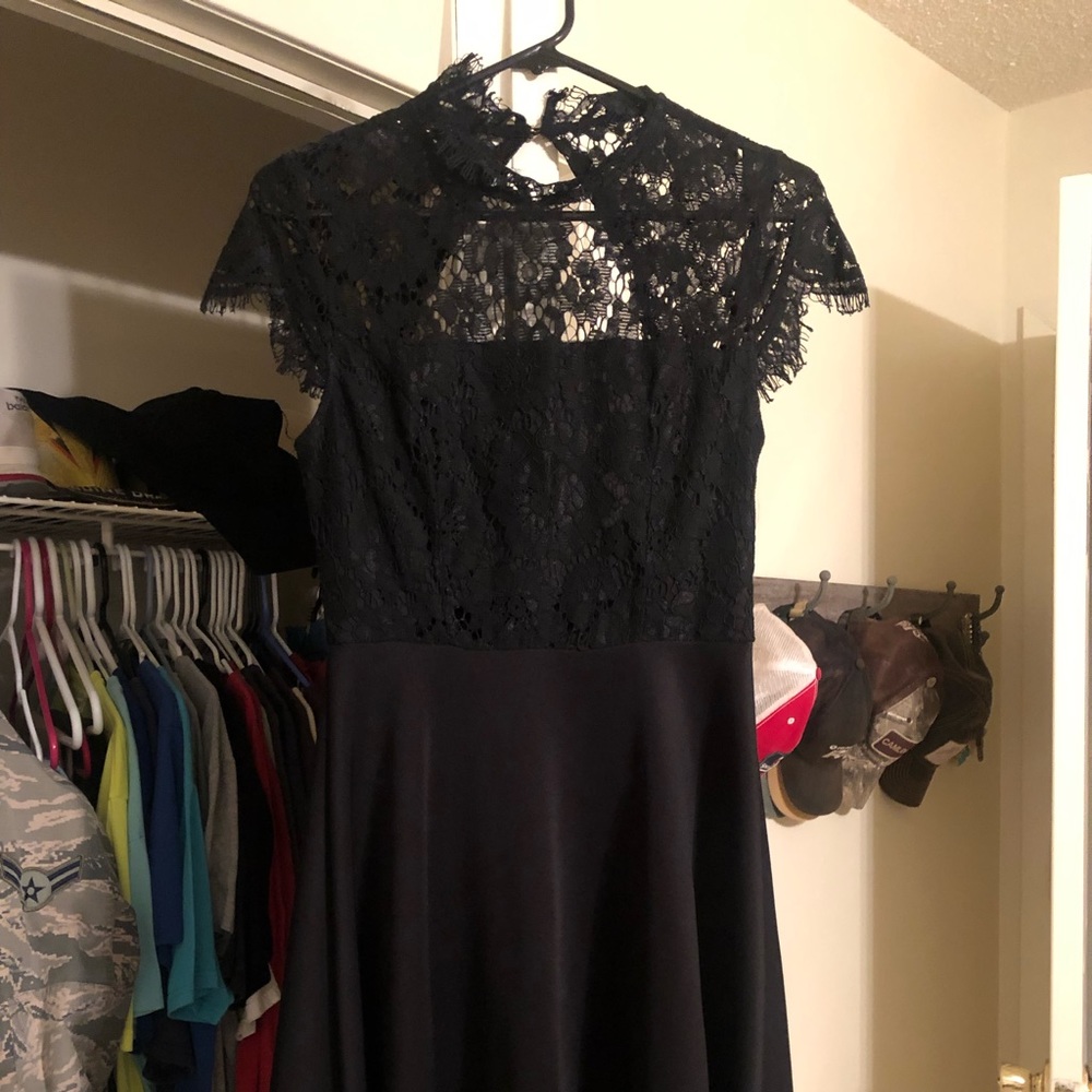 Black lace dress